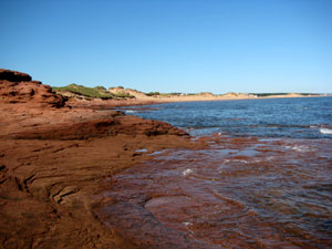 Prince Edward Island - red sand beach